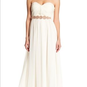 Soieblu Cream Strapless Dress